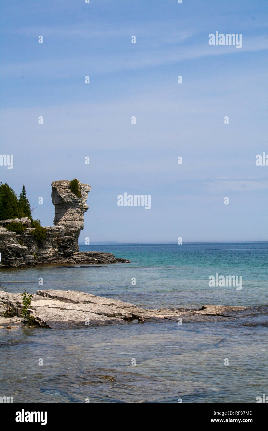 Flower Pot Island in the Bruce Peninsula, Ontario Stock Photo Alamy