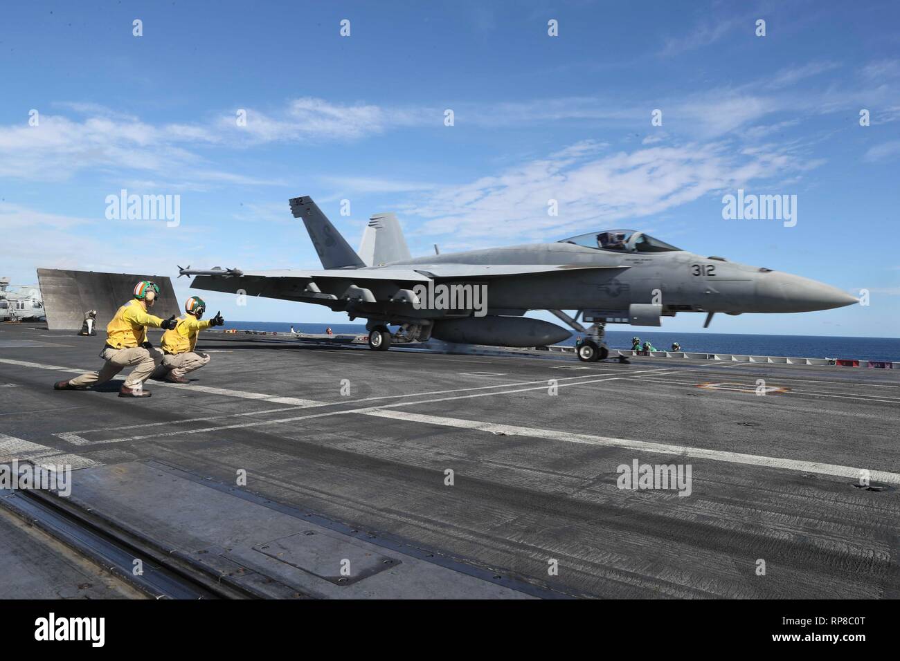 190216-N-UX312-0009 ATLANTIC OCEAN (Feb. 16, 2019) An F/A-18E Super ...