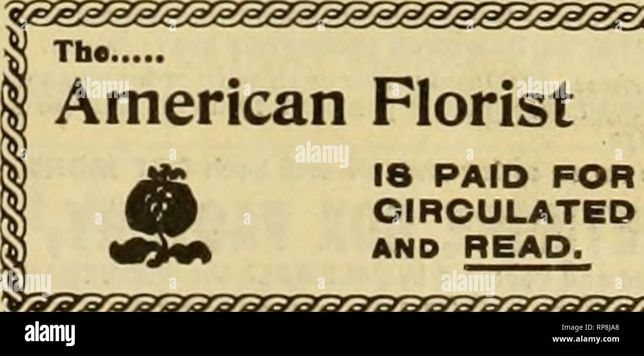 . The American florist : a weekly journal for the trade. Floriculture; Florists. A. HERRMANN, J- Cape riowers, all colors, ^ Cycas Leaves, Metal Designs, s- and All florists' Supplies. Send for Prices. 404-412 East 34lh St. NEW YORK. RIBBONS... FOR YOUR TRADE AT SmON RODH, 40 W. 28th St., NEW YORK. ChHfonf, all Widths and Colors. ALL NOVELTIES VOD WANT IN nORISTS' SIPPLIES. Writa lor Wholesale Lists to Franz Birnsfiel, COBURC, Germany. Foley's Floral Fotographs. Floral Album, size I2xii containing 24 different funeral designs. By express $7.00 c. o. d. 226-22P BOWERY. NEW YORK. Please mention  Stock Photo