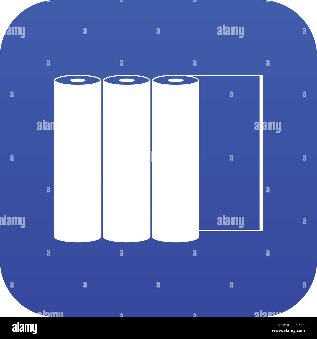 Rolls of paper icon digital blue Stock Vector Image & Art - Alamy