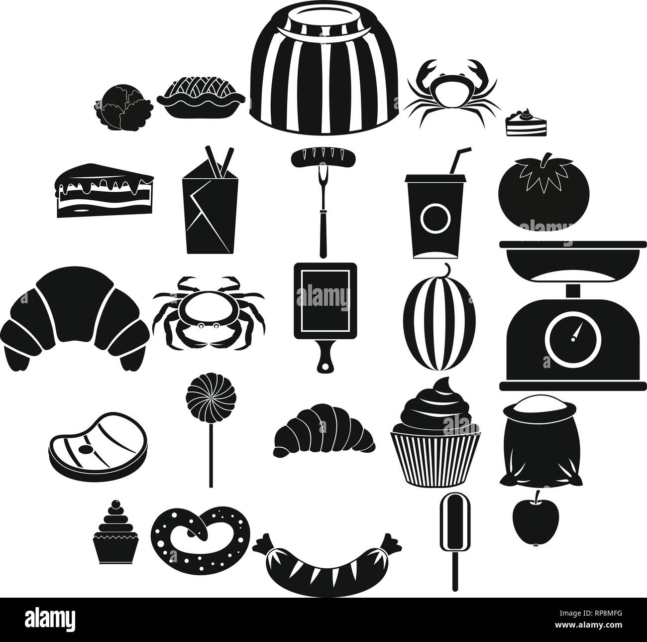 Best breakfast icons set, simple style Stock Vector Image & Art - Alamy