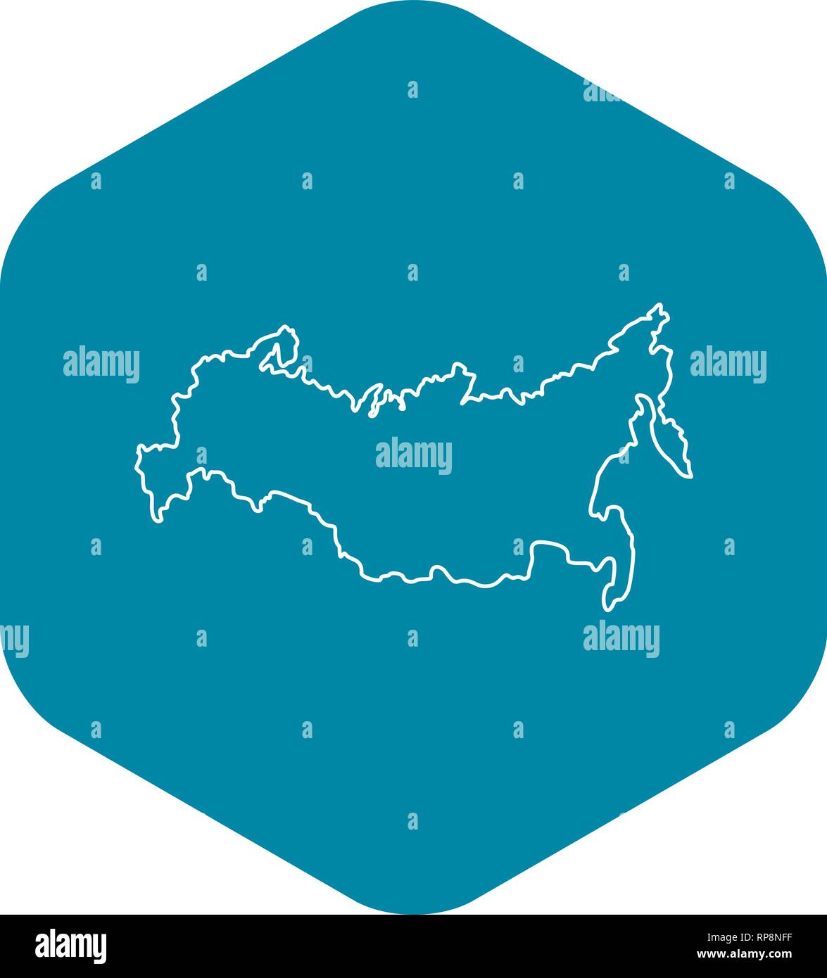Russia map icon, outline style Stock Vector Image & Art - Alamy