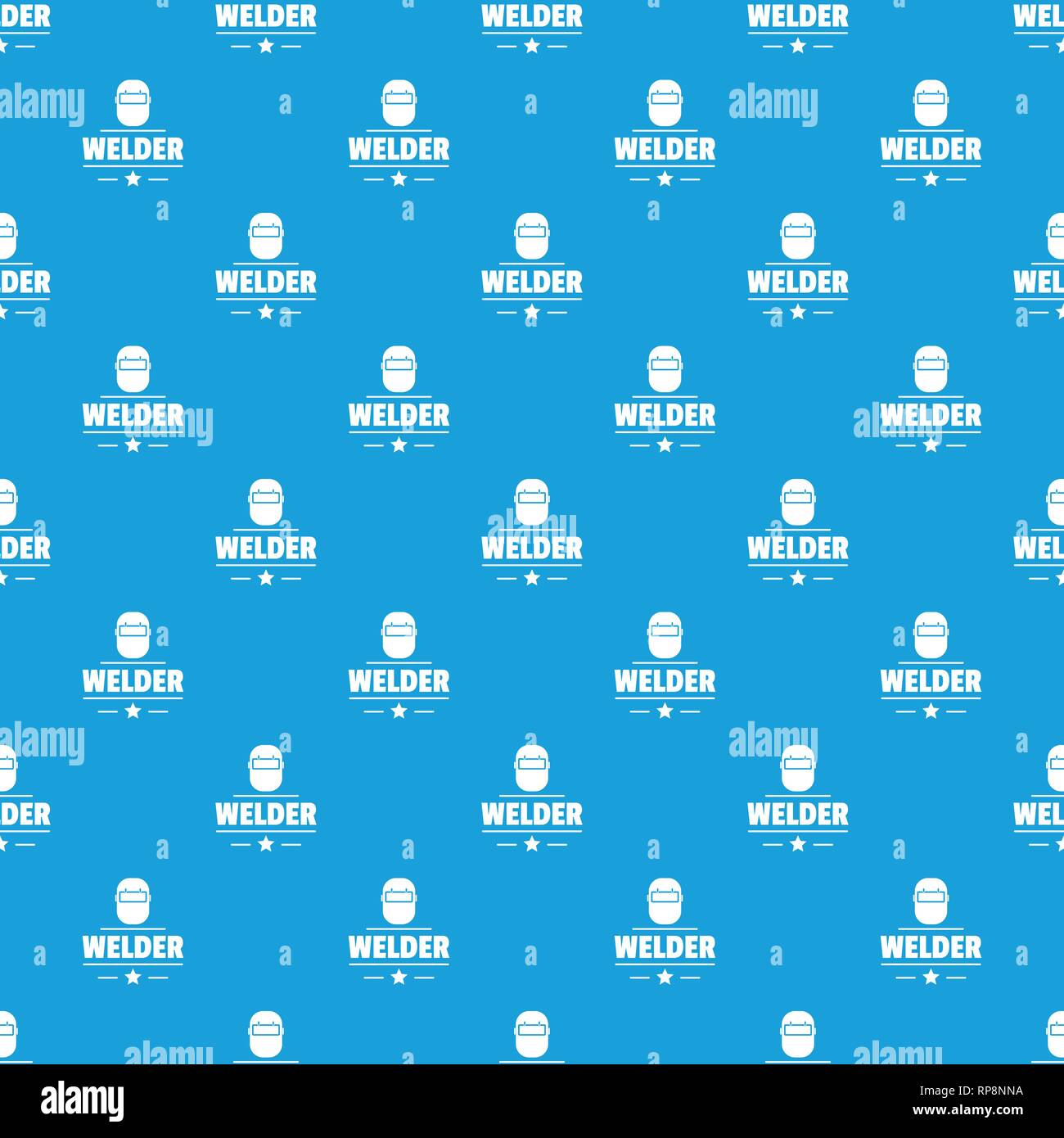 Welder mask pattern vector seamless blue Stock Vector