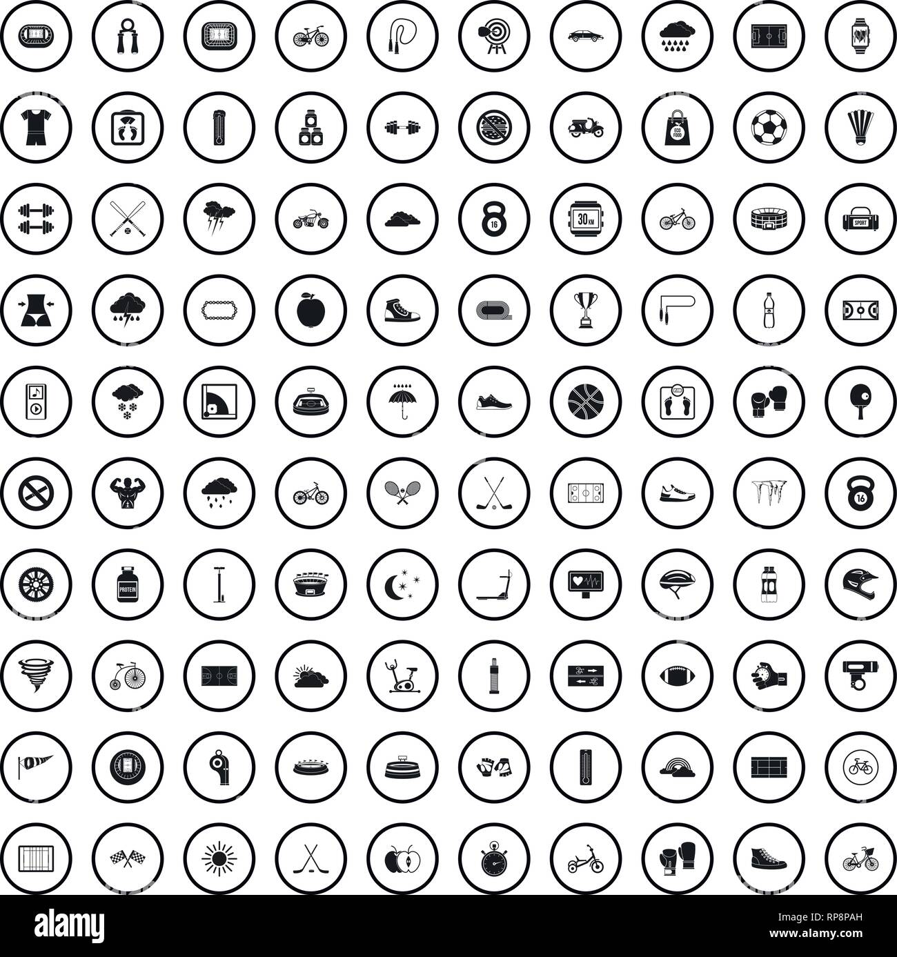 100 cycling icons set, simple style Stock Vector Image & Art - Alamy