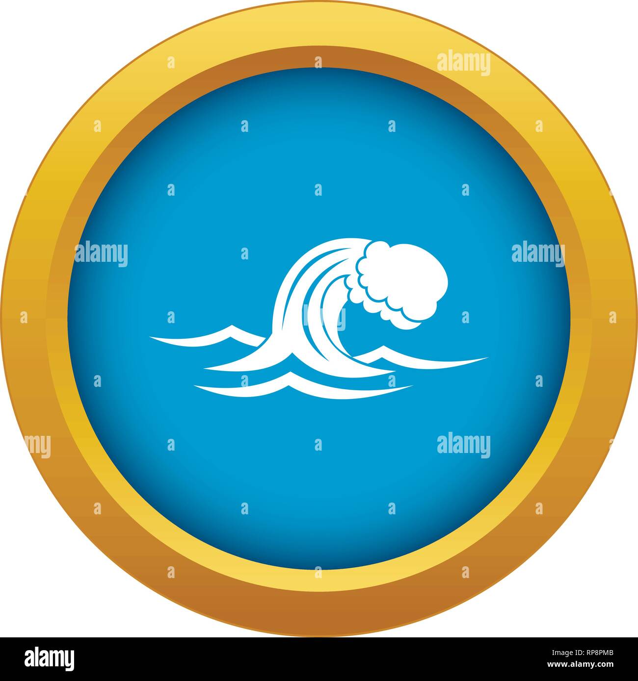 Foamy wave icon blue vector isolated Stock Vector Image & Art - Alamy