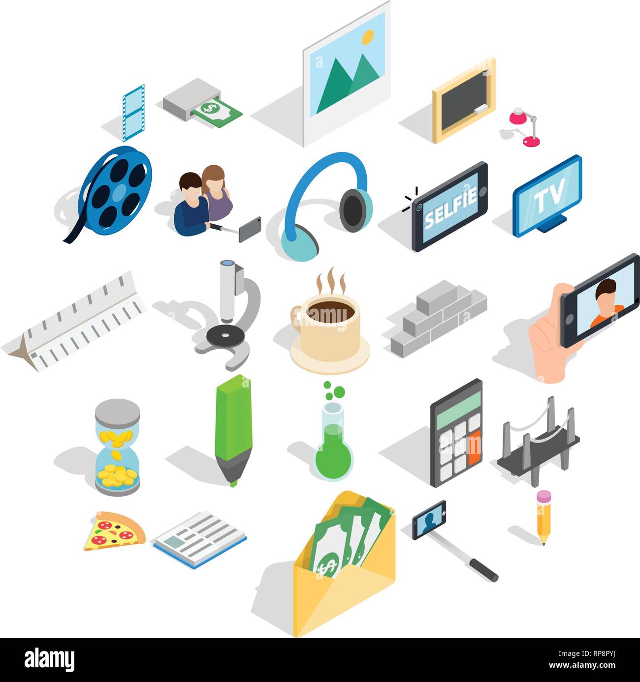 Peculiarity icons set, isometric style Stock Vector Image & Art - Alamy