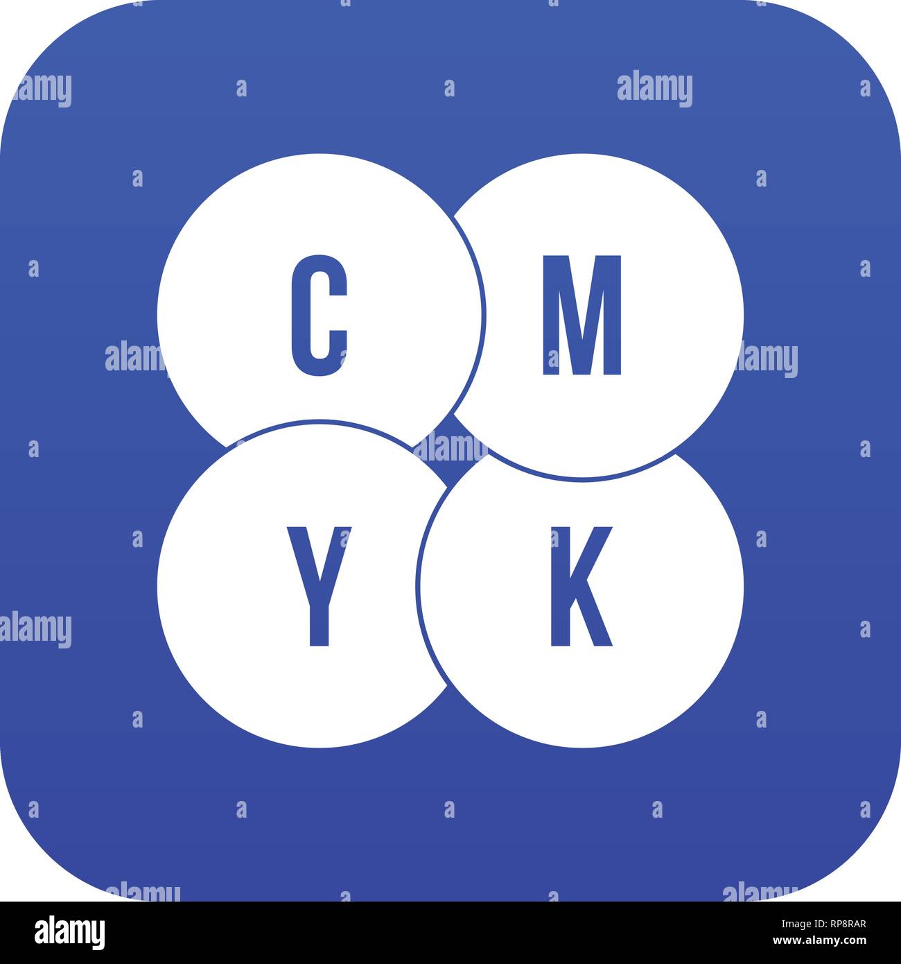 CMYK circles icon digital blue Stock Vector Image & Art - Alamy
