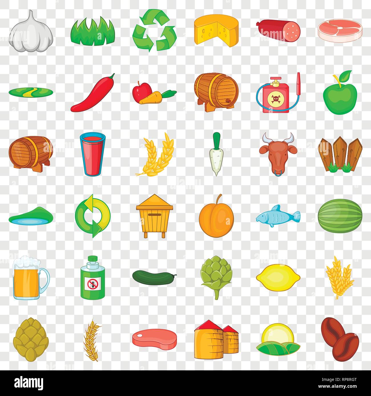 Agriculture icons set, cartoon style Stock Vector Image & Art - Alamy