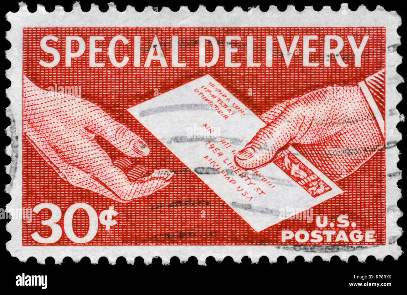 USA CIRCA 1957 A Stamp printed in USA shows the Special Delivery