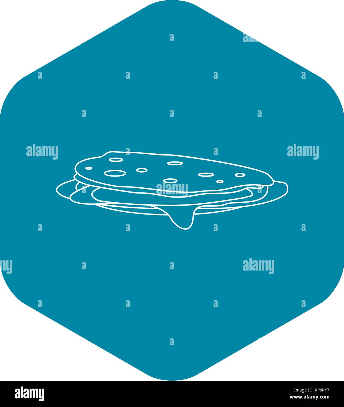 Pancakes stack icon outline hi-res stock photography and images - Alamy