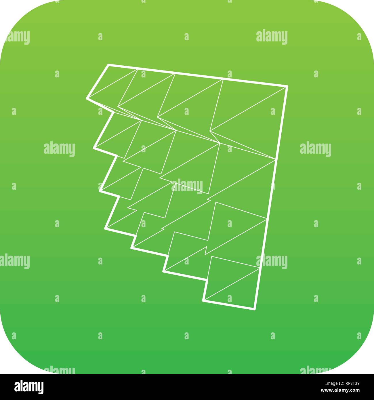 Studio insulation icon green vector Stock Vector
