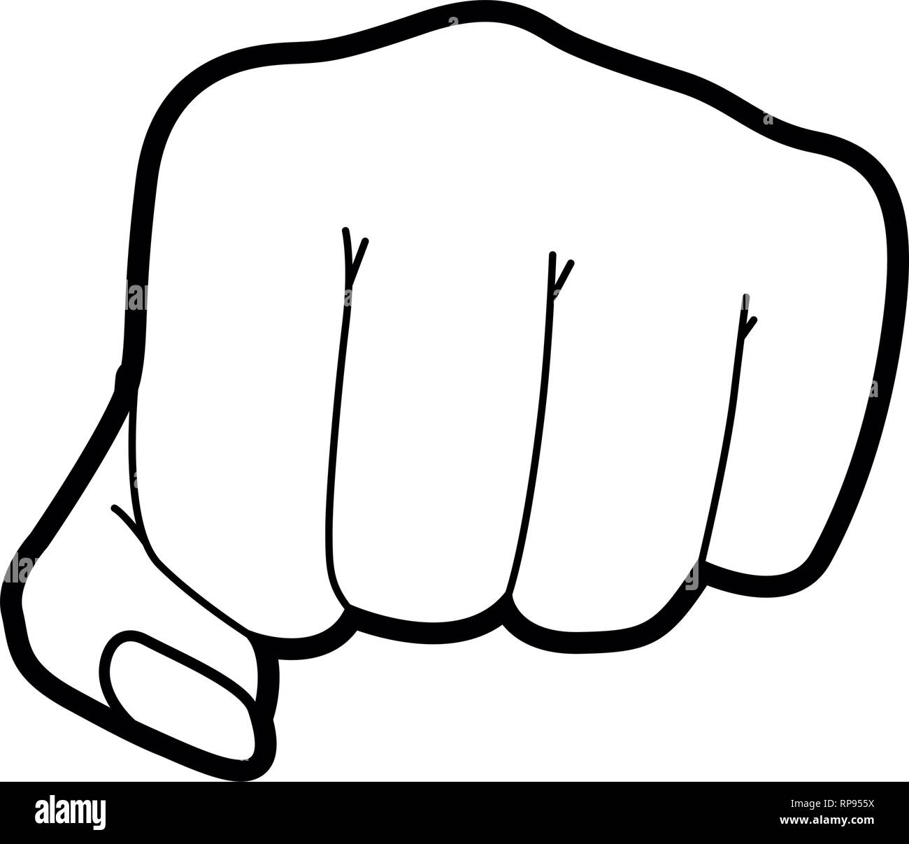 Fist pop art Black and White Stock Photos & Images - Alamy