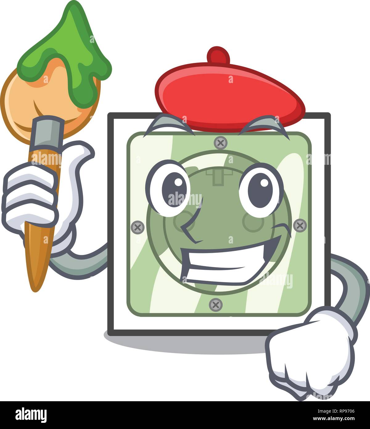 Artist power socket in the character shape Stock Vector Image & Art - Alamy