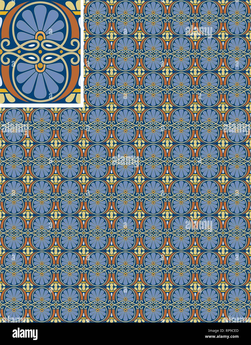 Vector - Seamless pattern stock vector, use for tiled background ...