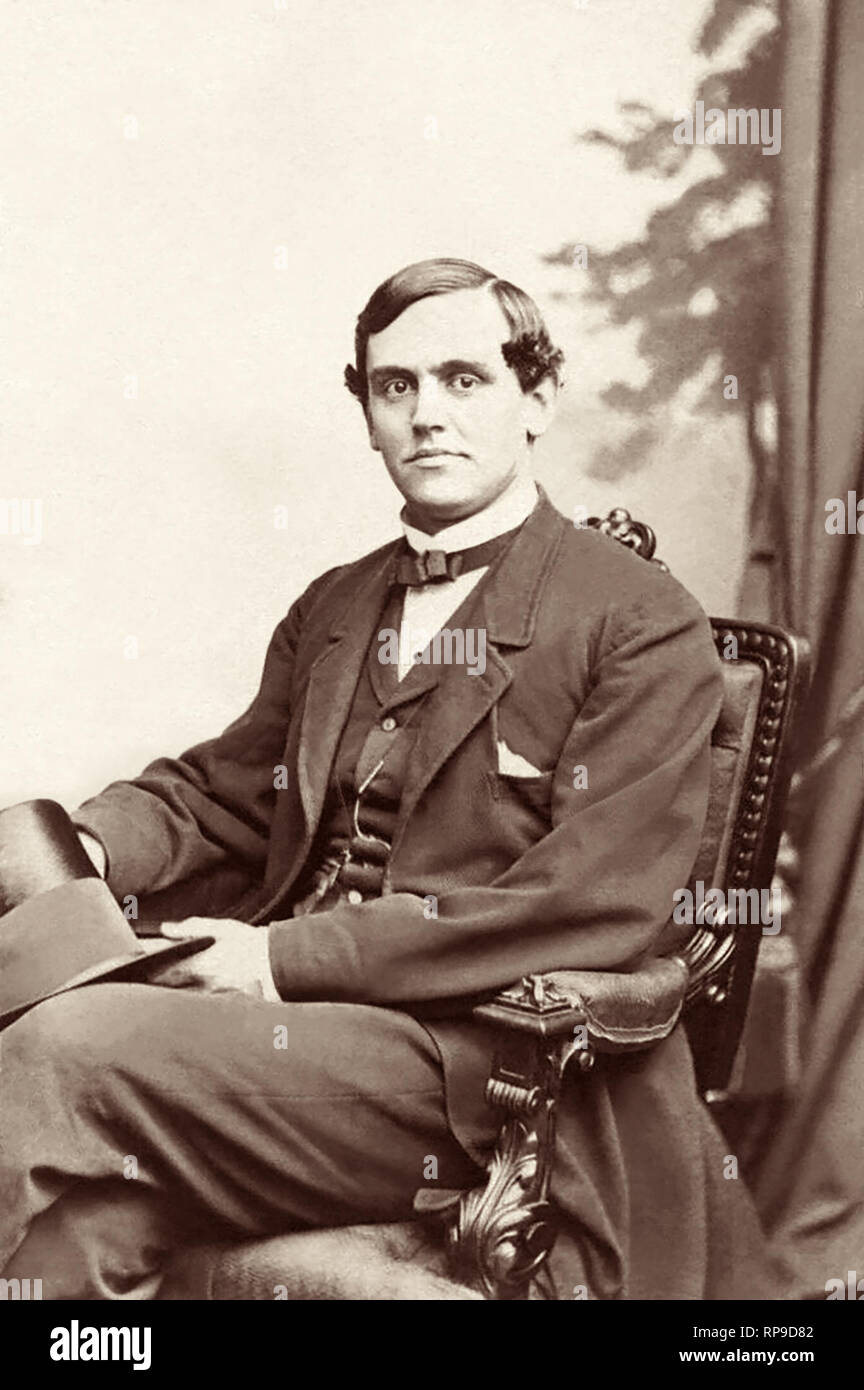 Phillips Brooks in 1865, the year he visited the village of Bethlehem in the Sanjak of Jerusalem, which would inspire the words he wrote for the Christmas hymn, 'O Little Town of Bethlehem', first performed in 1868 at Church of the Holy Trinity, Philadelphia, where Brooks was Rector. Stock Photo