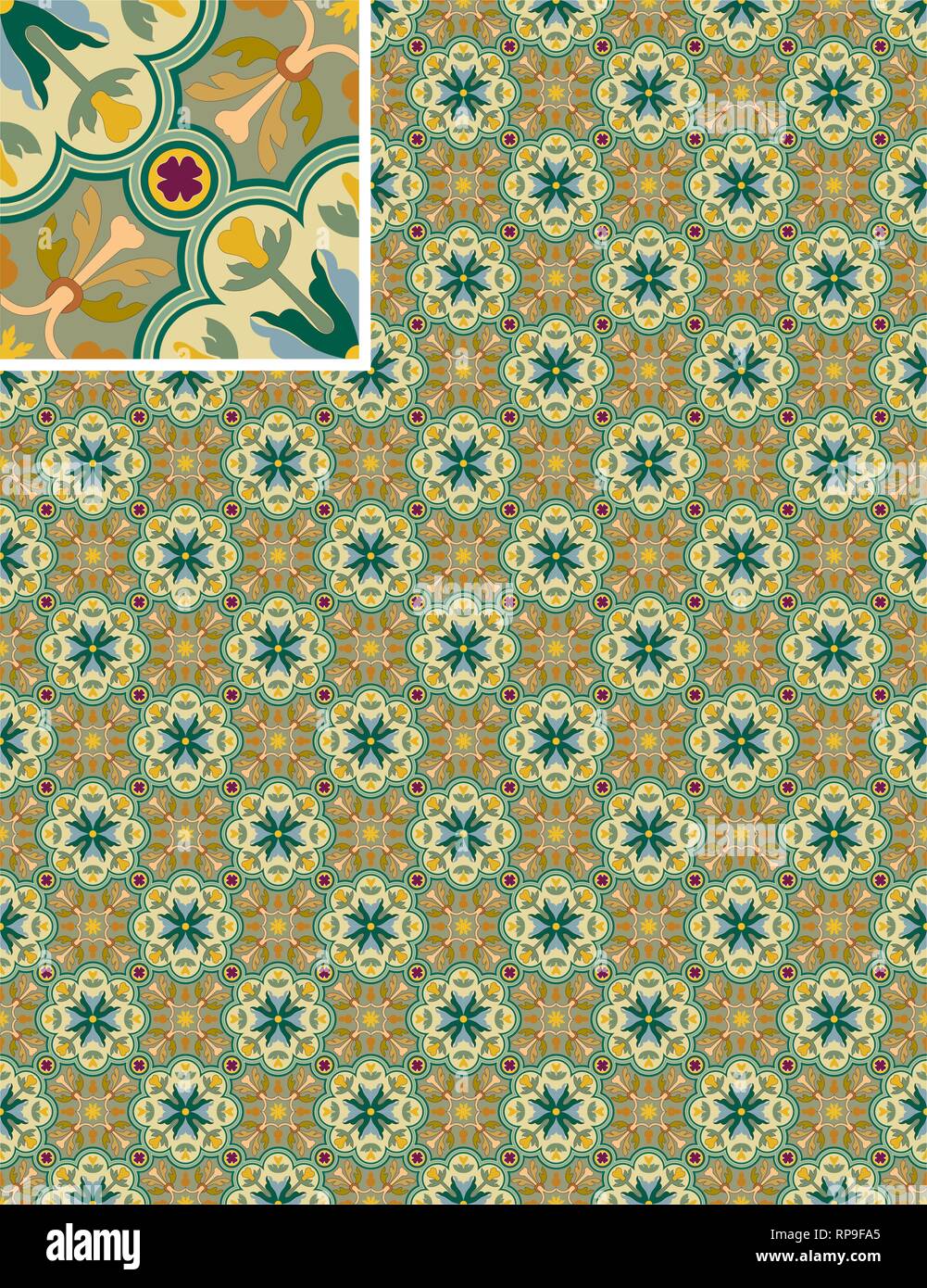 Vector - Seamless pattern stock vector, use for tiled background ...