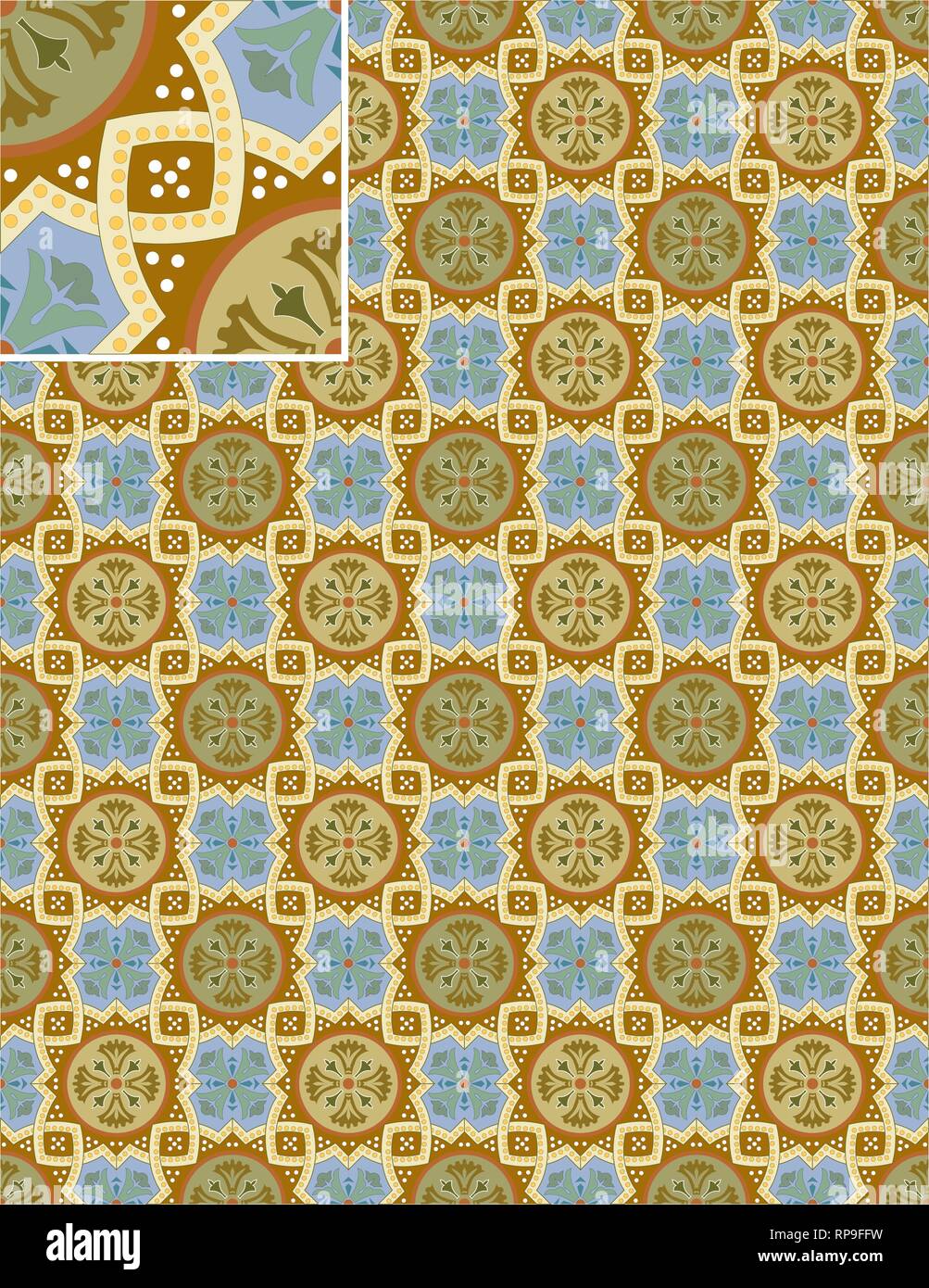 Vector - Seamless pattern stock vector, use for tiled background ...