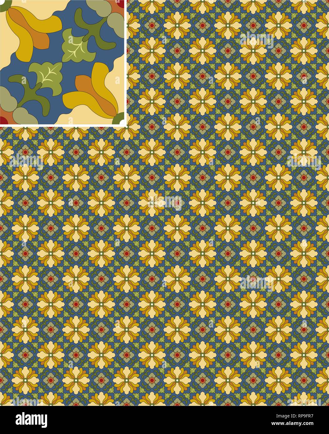 Vector - Seamless pattern stock vector, use for tiled background ...