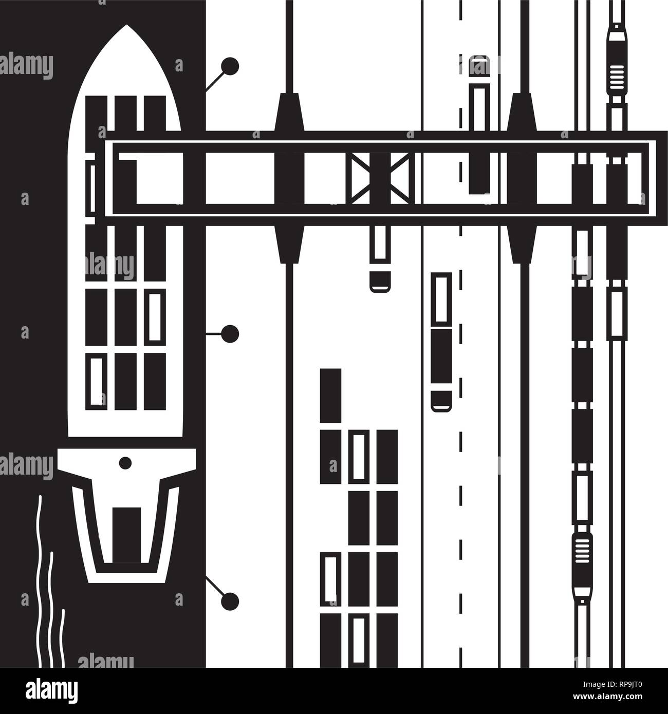 Railroad freight terminal Stock Vector Images - Alamy