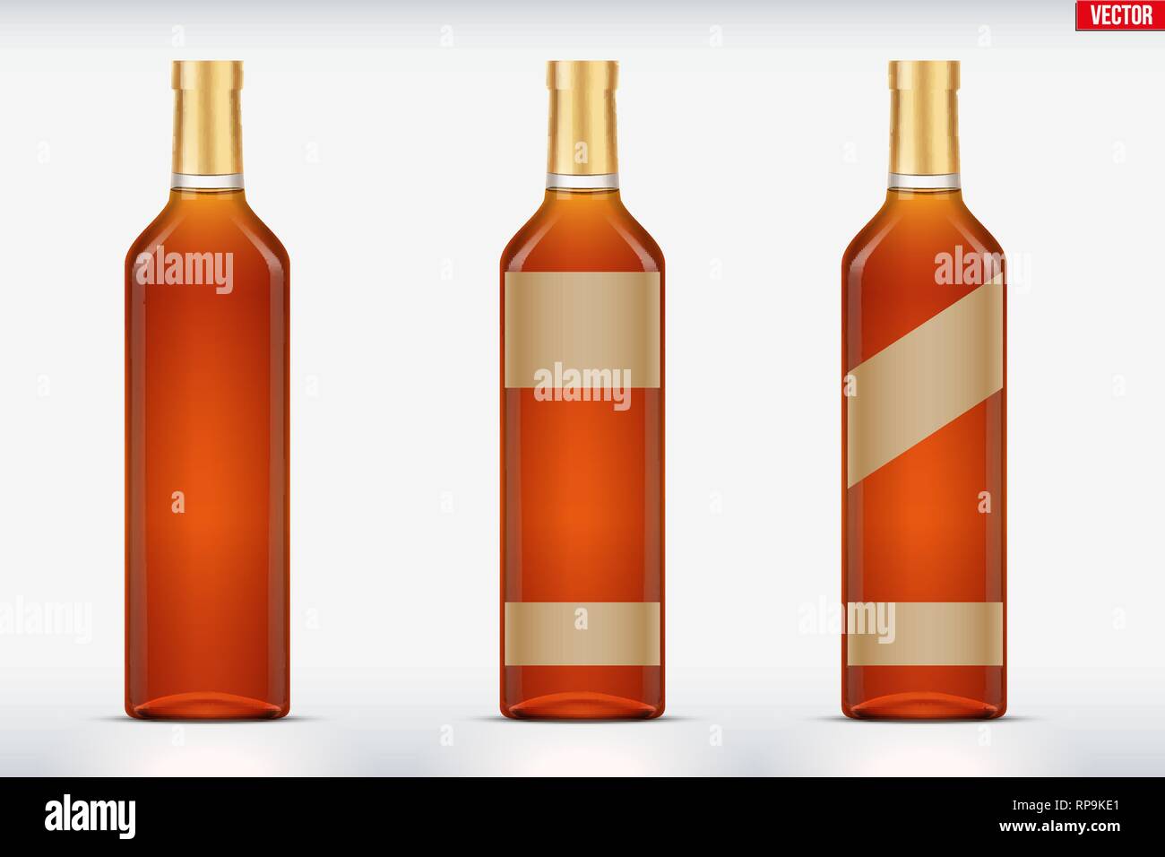 Download Whiskey Bottle Set Mockup Stock Vector Image Art Alamy