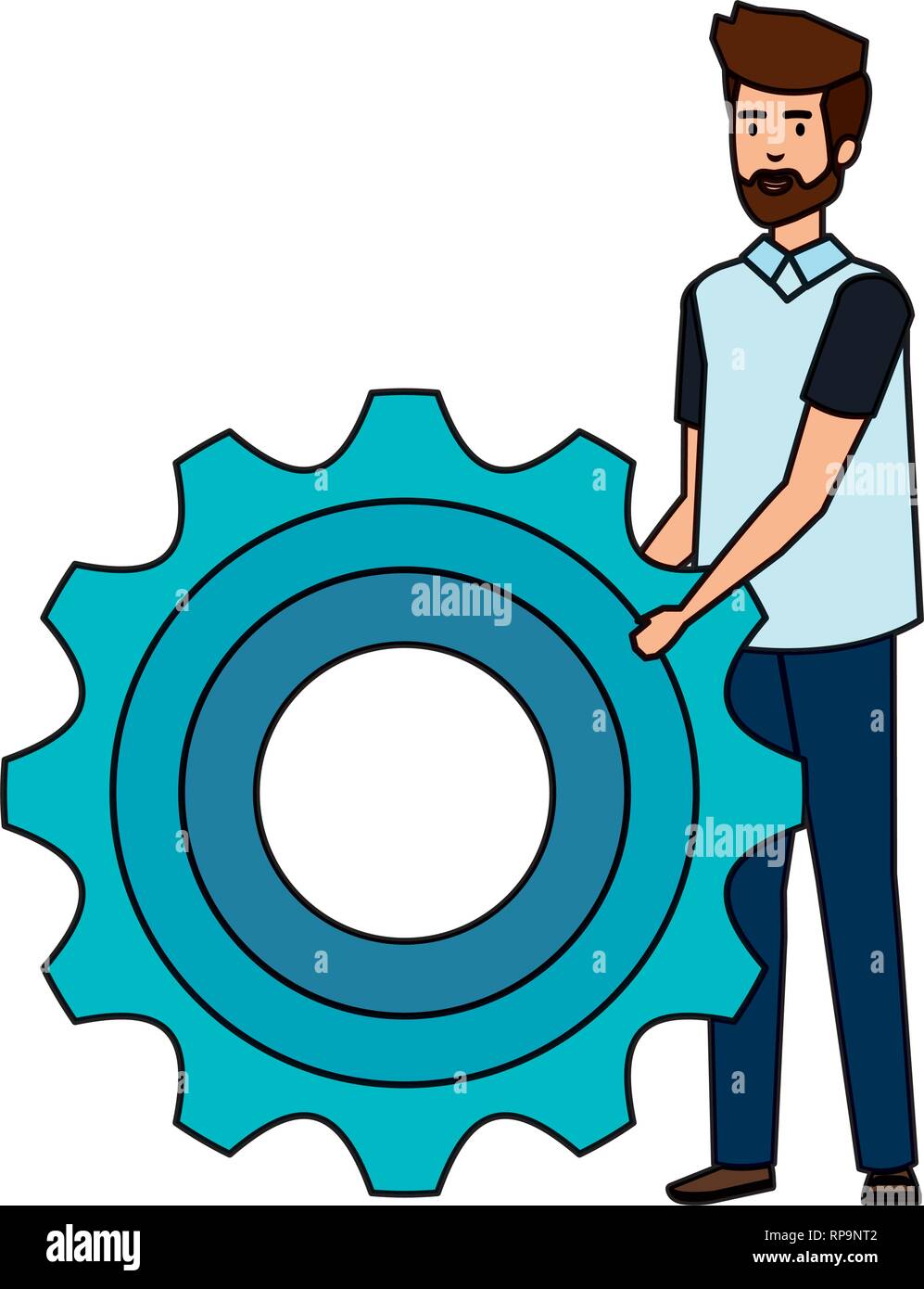 Lifting heavy suitcase Stock Vector Images Alamy