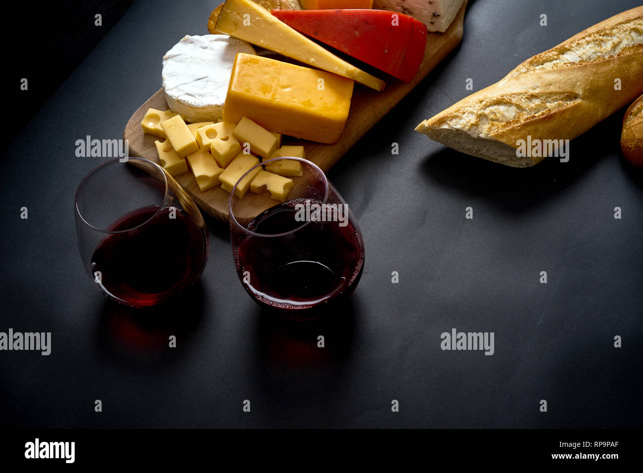 Various types cheese slice baguette hi-res stock photography and images ...