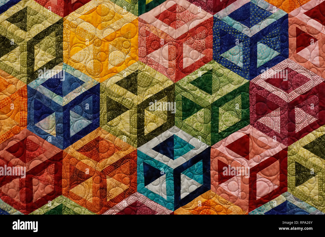 quilt abstract Stock Photo
