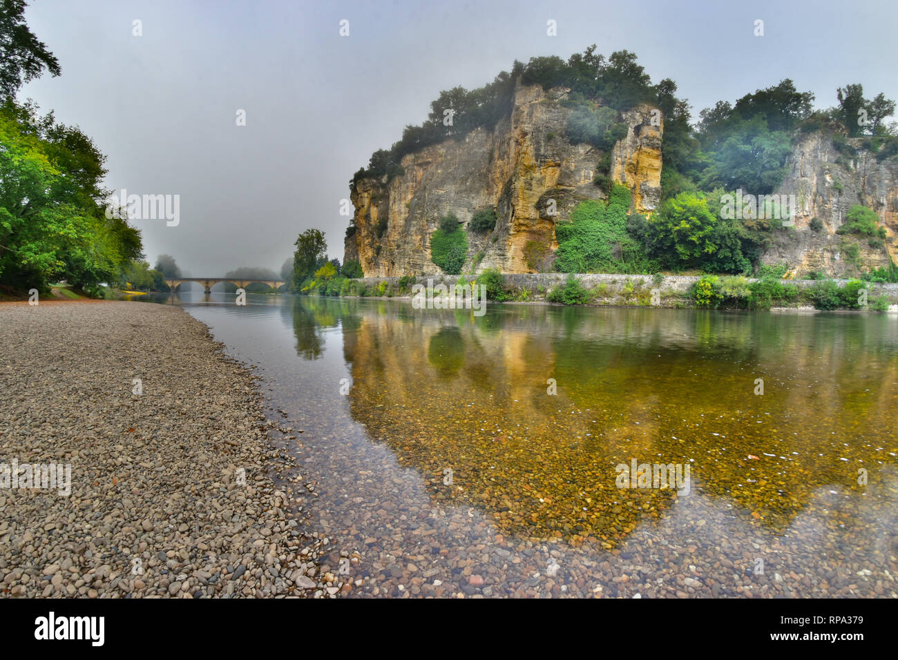 River Dordogne, Vitrac, Dordogne, France Stock Photo