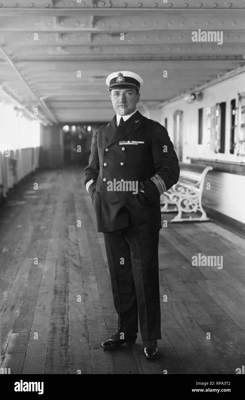 amedeo pinceti, captain of conte verde transatlantic, 1930 Stock Photo