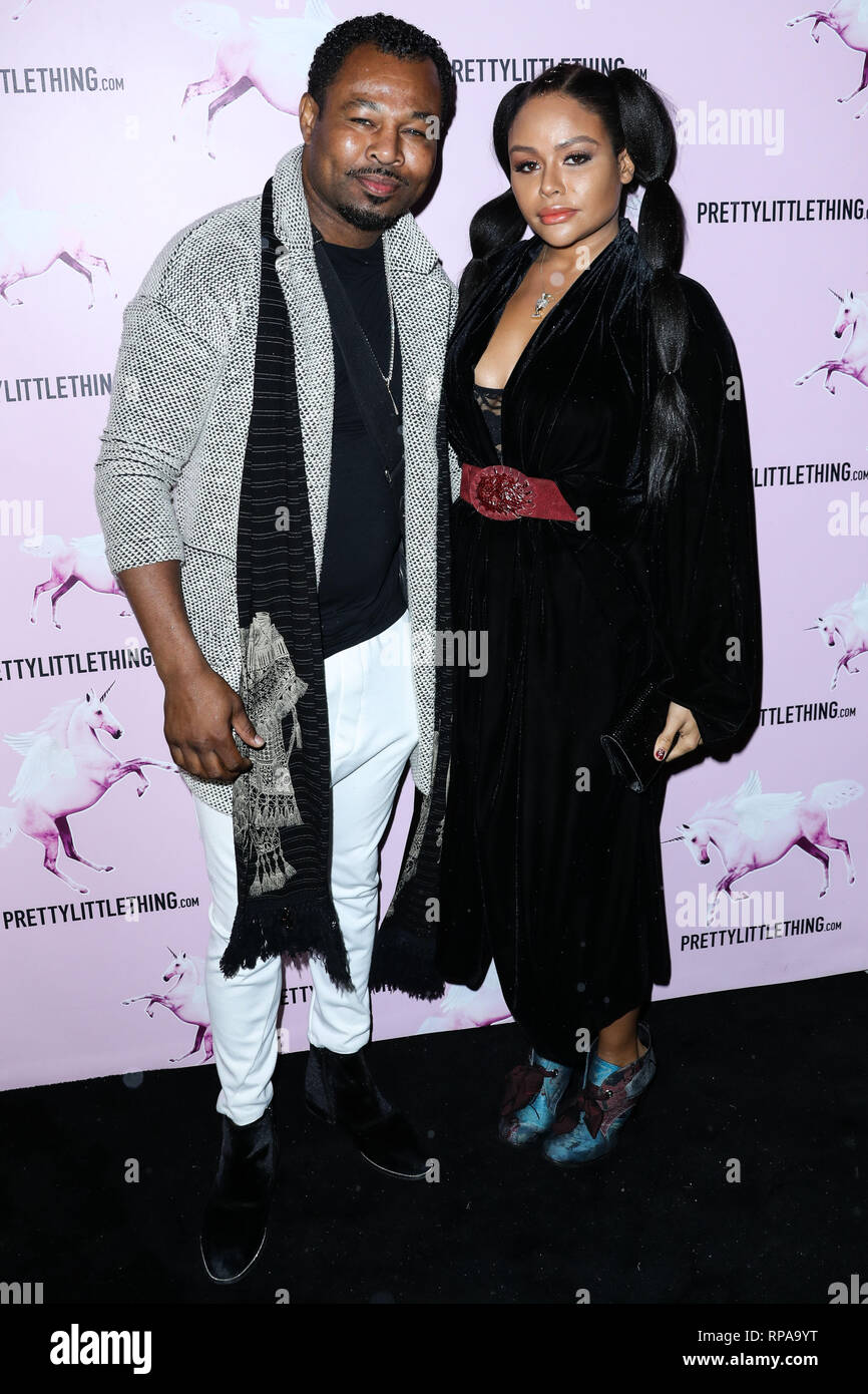 LOS ANGELES, CA, USA - FEBRUARY 20: Boxer Sugar Shane Mosley and Trista