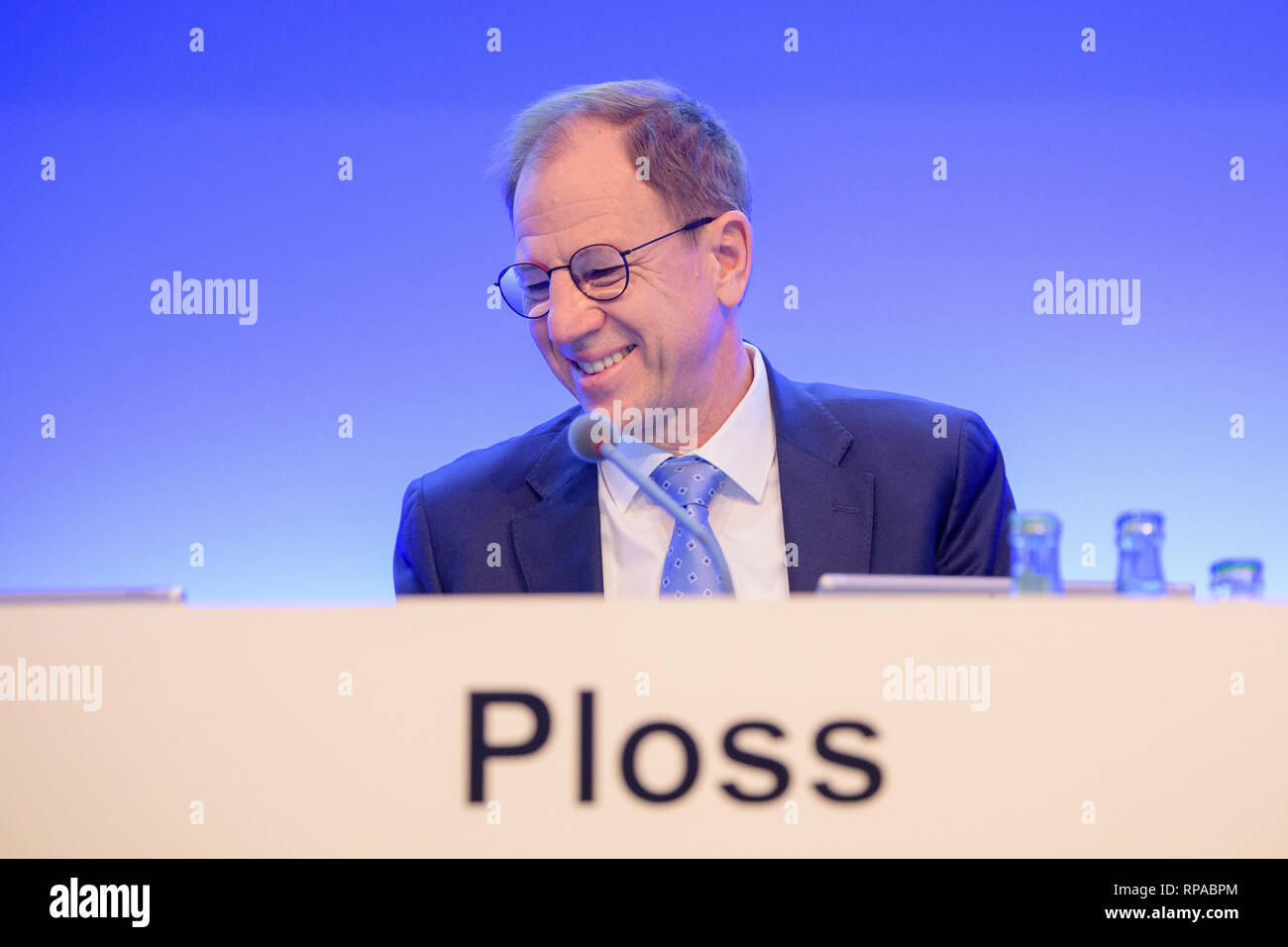 21 February 19 Bavaria Munchen Reinhard Ploss Ceo Of Infineon Sits On The Podium At The