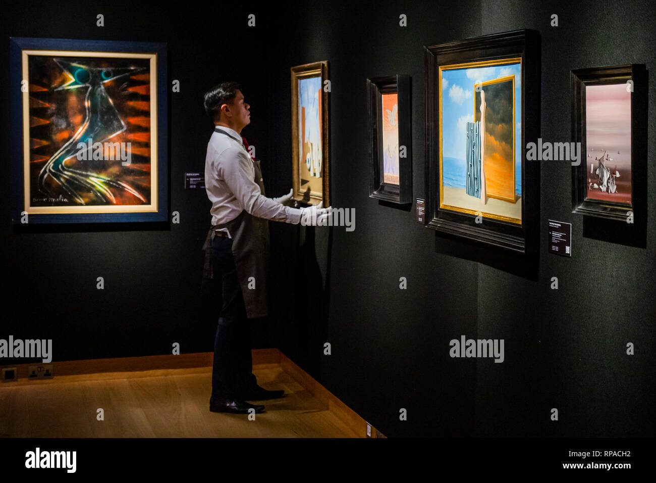 London, UK. 21st Feb, 2019. Christie’s presents an exhibition of works from its upcoming Impressionist & Modern Art and The Art Of The Surreal Sales which will take place on 27 Feb at Christie’s King Street. Credit: Guy Bell/Alamy Live News Stock Photo