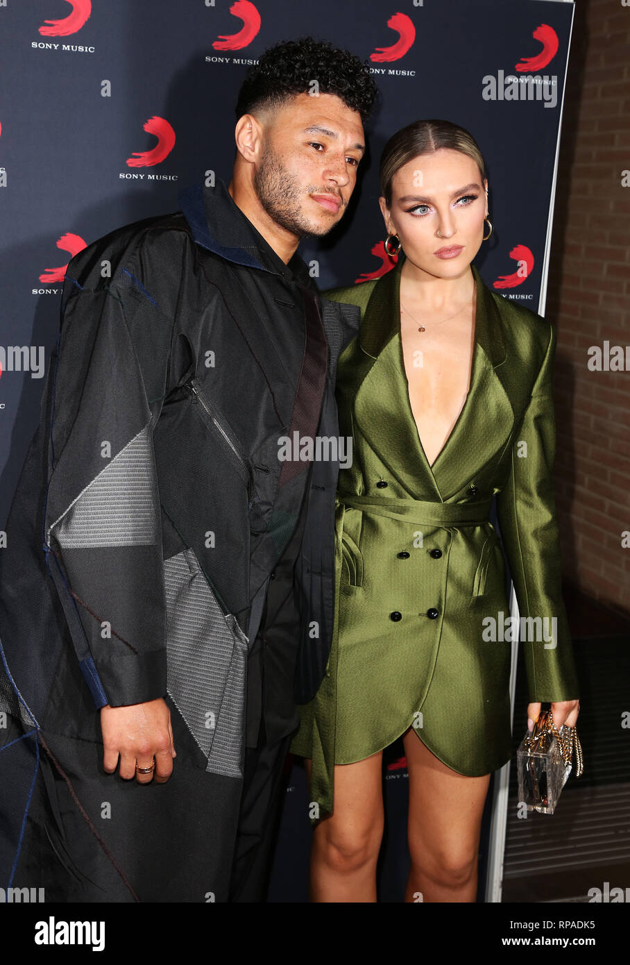 Alex Oxlade-Chamberlain and Perrie Edwards seen at the Sony Music After