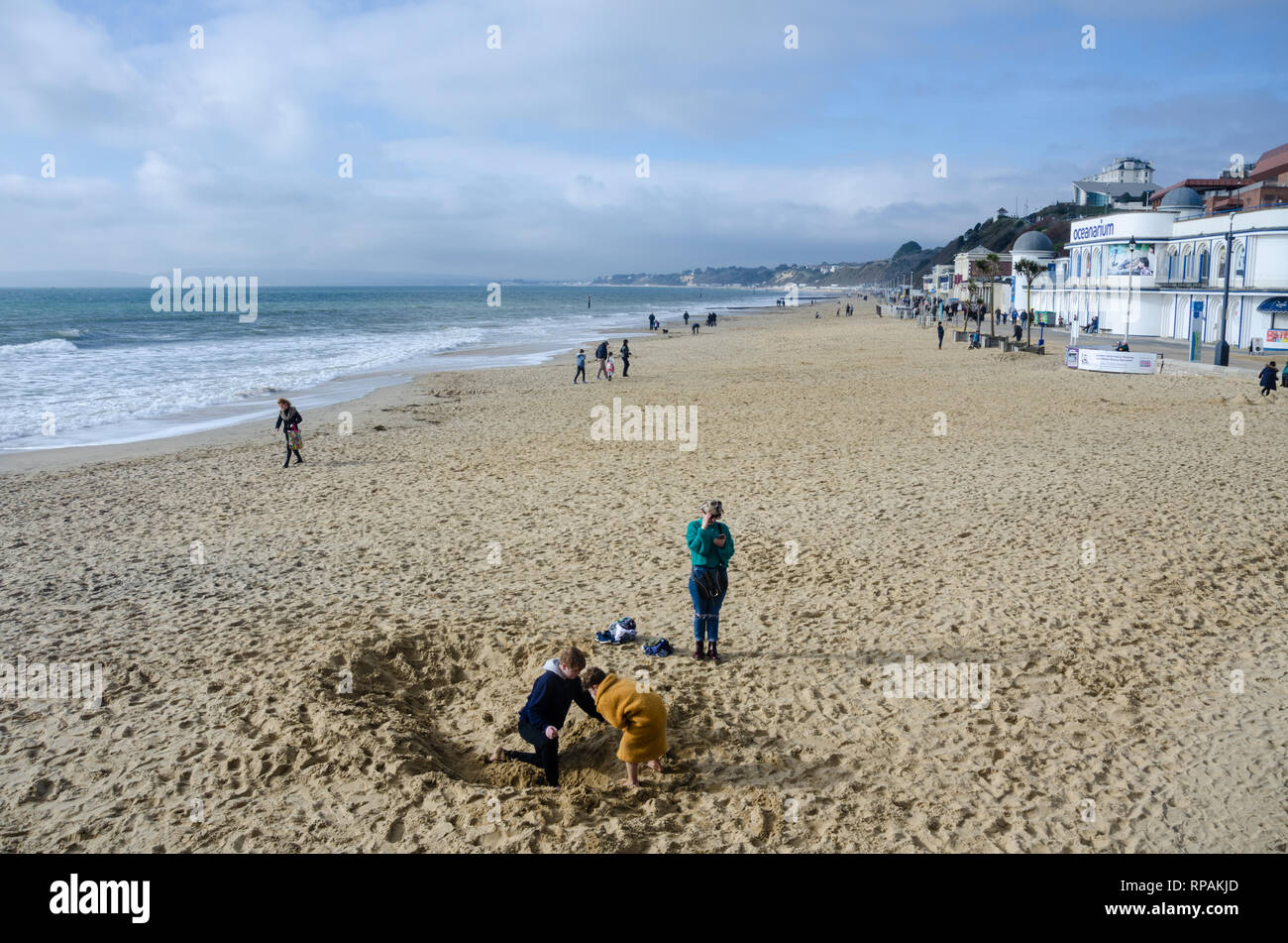 Bournemouth, Dorset. 21st Feb, 2019. UK Weather Clouds with sunny