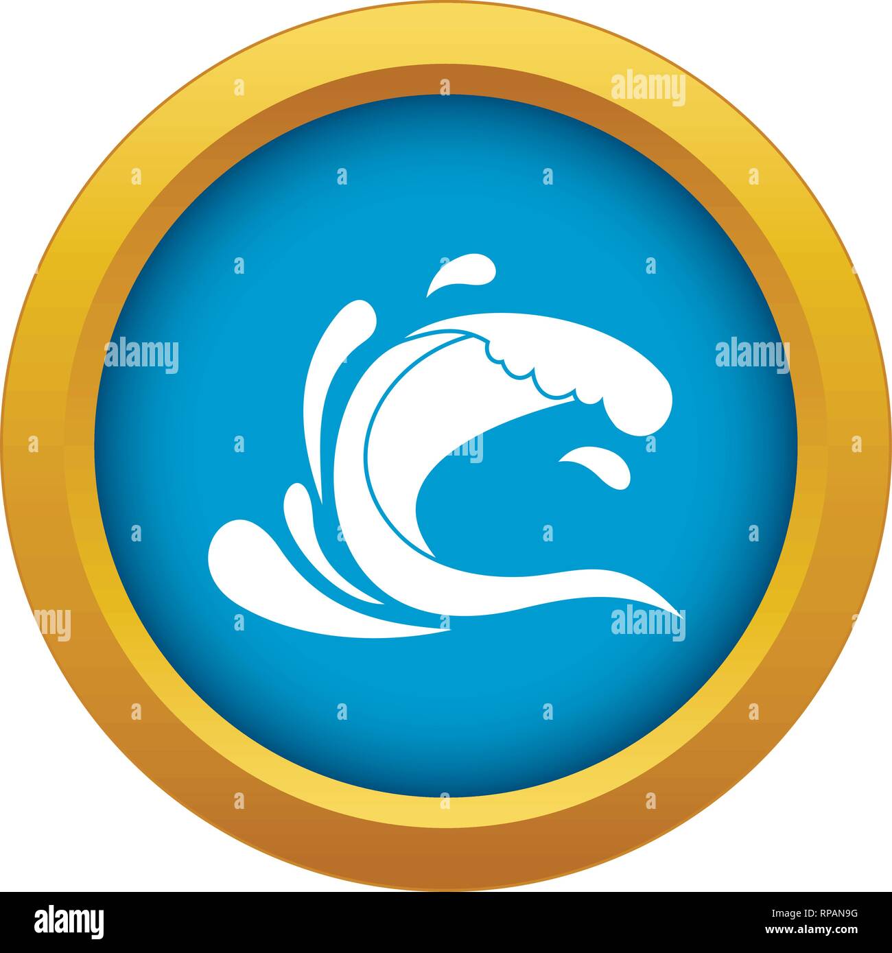 Water wave splash icon blue vector isolated Stock Vector Image & Art ...
