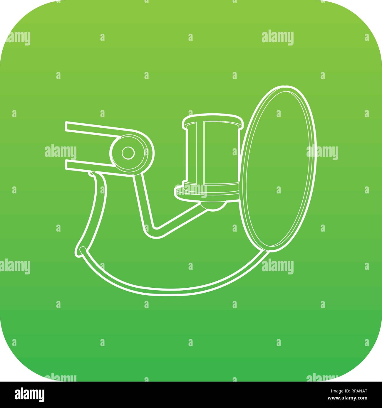 Studio microphone icon green vector Stock Vector Image & Art - Alamy