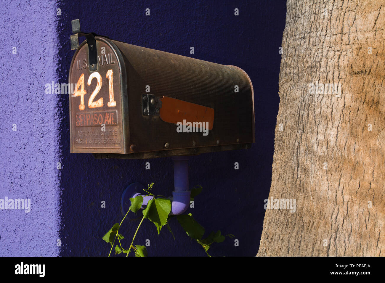 Mailbox Detail in Tucson Barrio Stock Photo Alamy