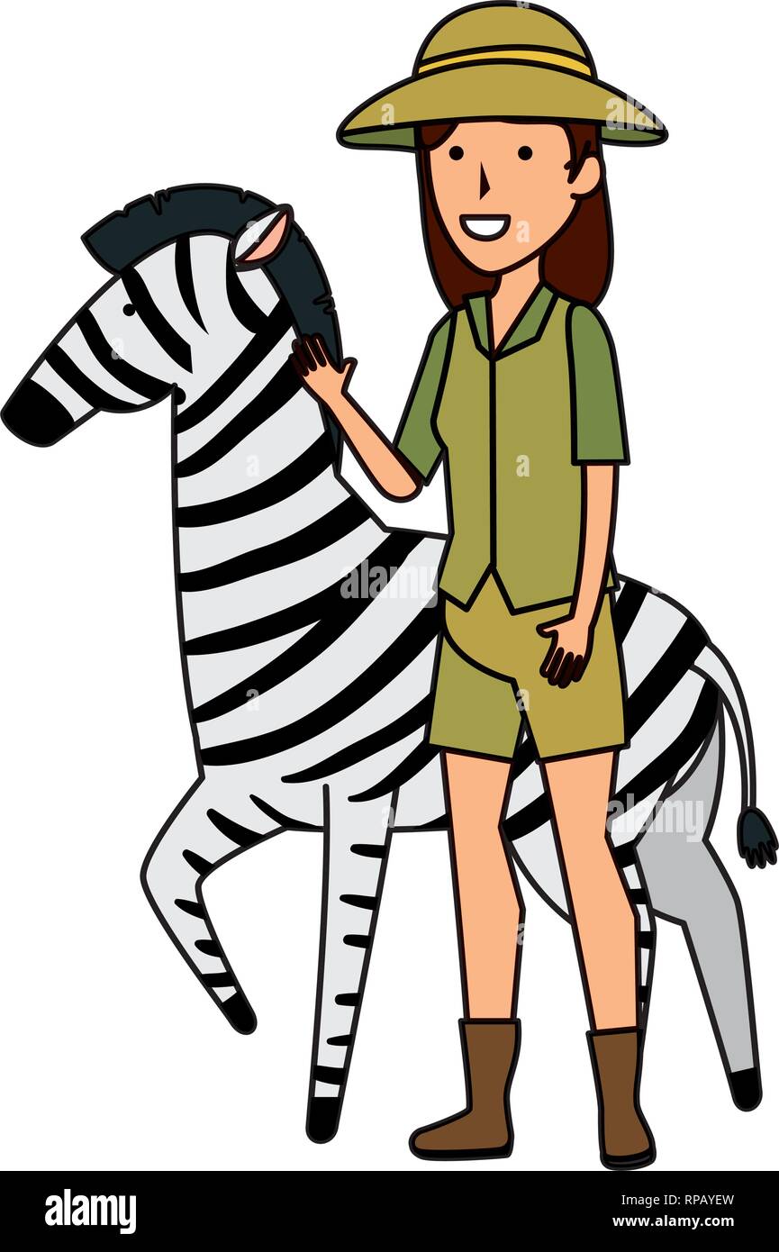 Zookeeper Cut Out Stock Images & Pictures - Alamy Girl Cartoon Zoo Keeper