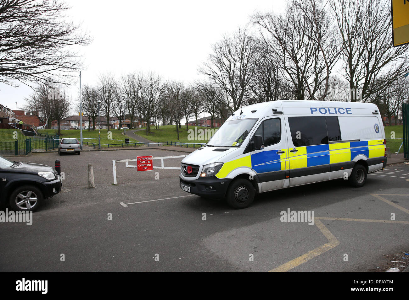 Retransmission, correcting byline. Police activity in Sara Park, off