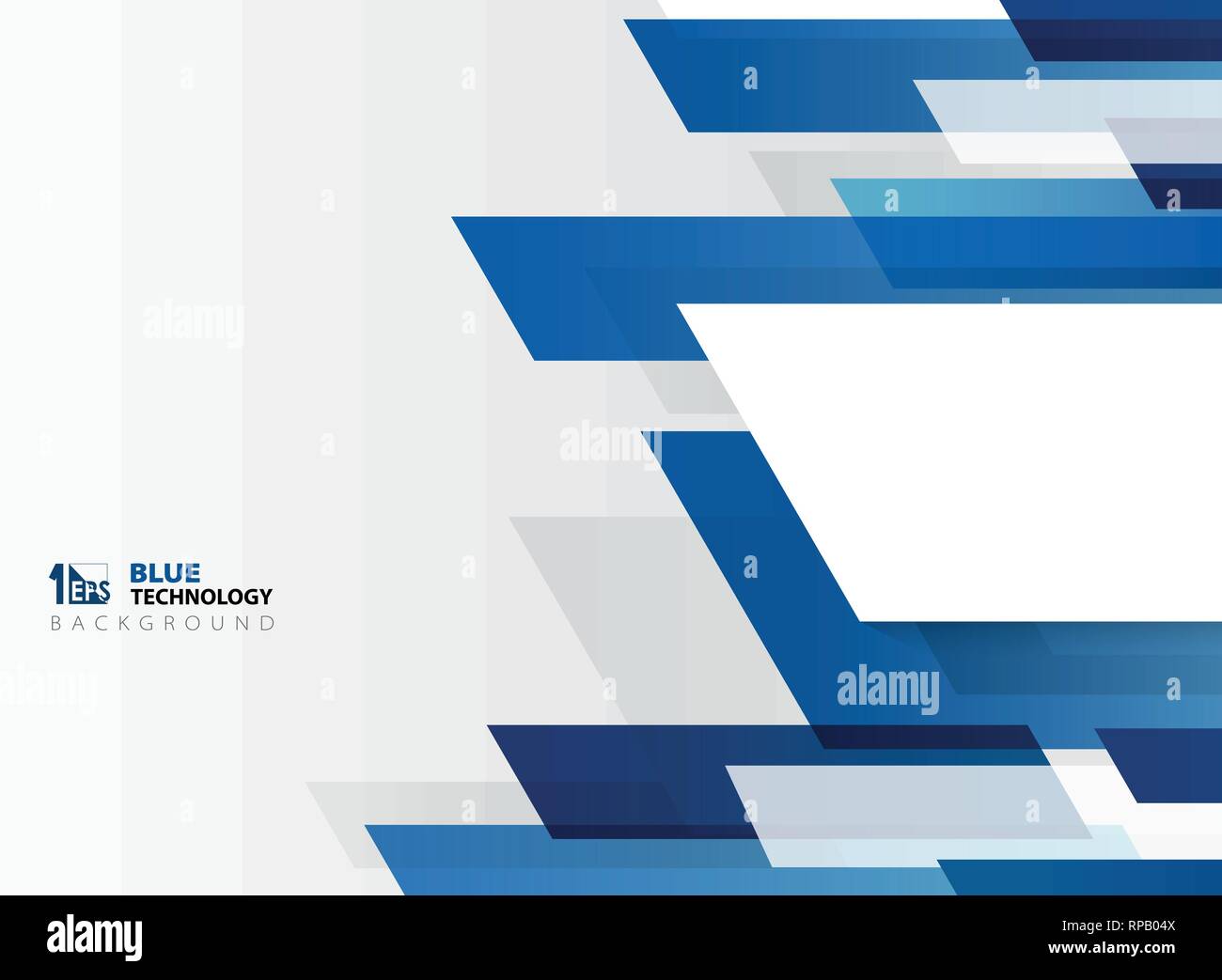 Abstract technology gradient blue stripe line pattern with white