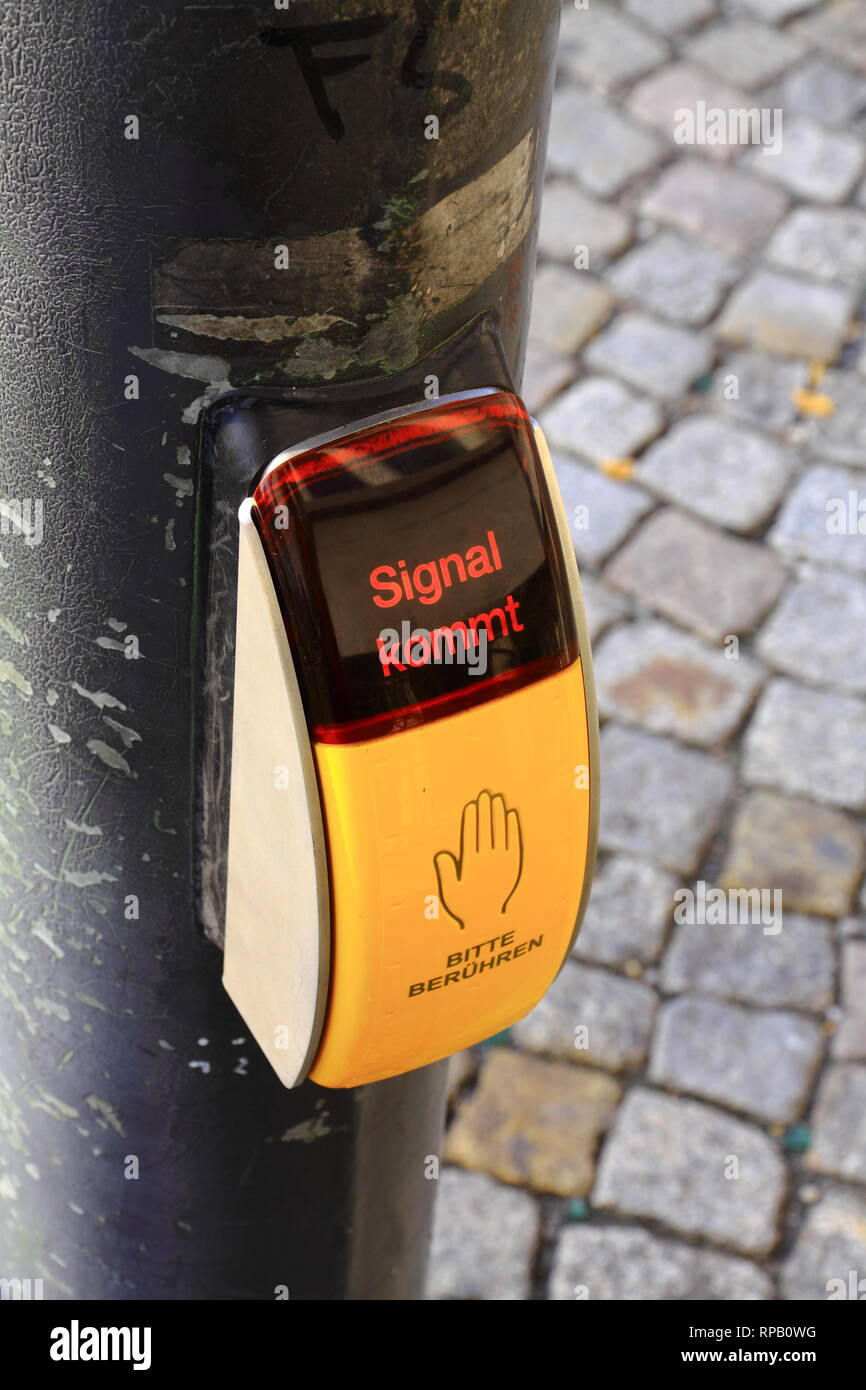 Traffic light button Stock Photo Alamy