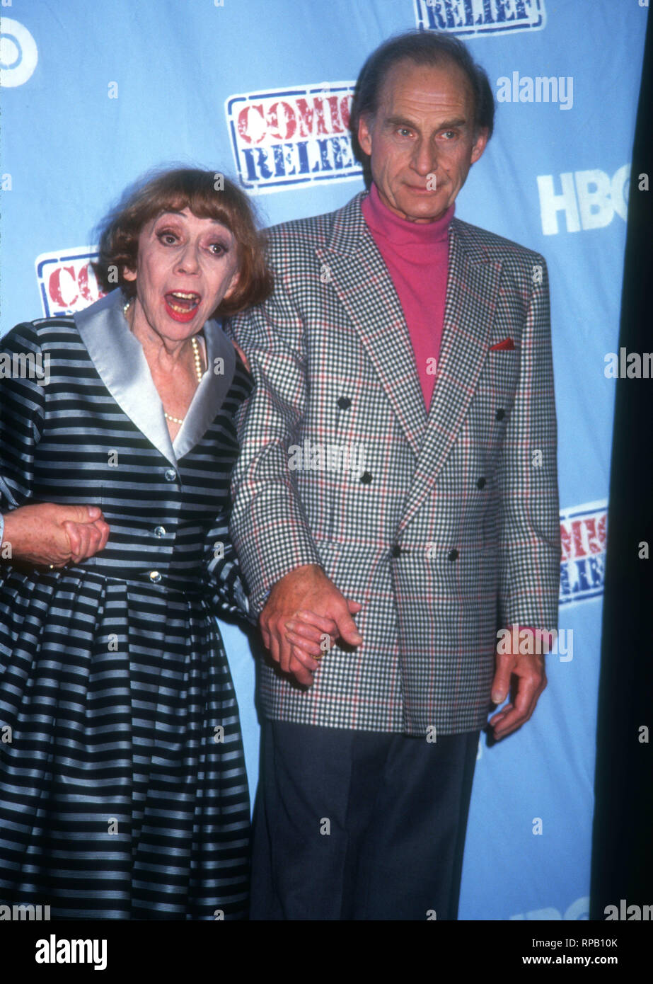 LOS ANGELES, CA - JANUARY 15: Actress Imogene Coca and actor Sid Caesar attend the 'Comic Relief VI' HBO's Comedy Television Special to Benefit America's Homeless on January 15, 1994 at Shrine Auditorium in Los Angeles, California. Photo by Barry King/Alamy Stock Photo Stock Photo