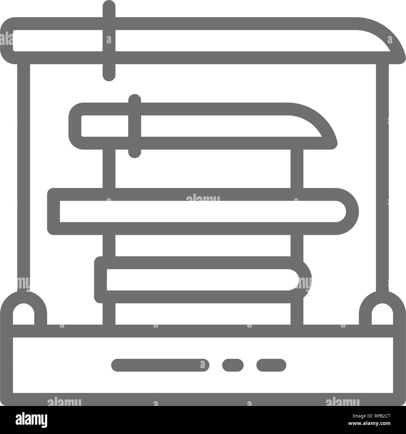 Swords rack, samurai swords, katana line icon Stock Vector Image & Art ...