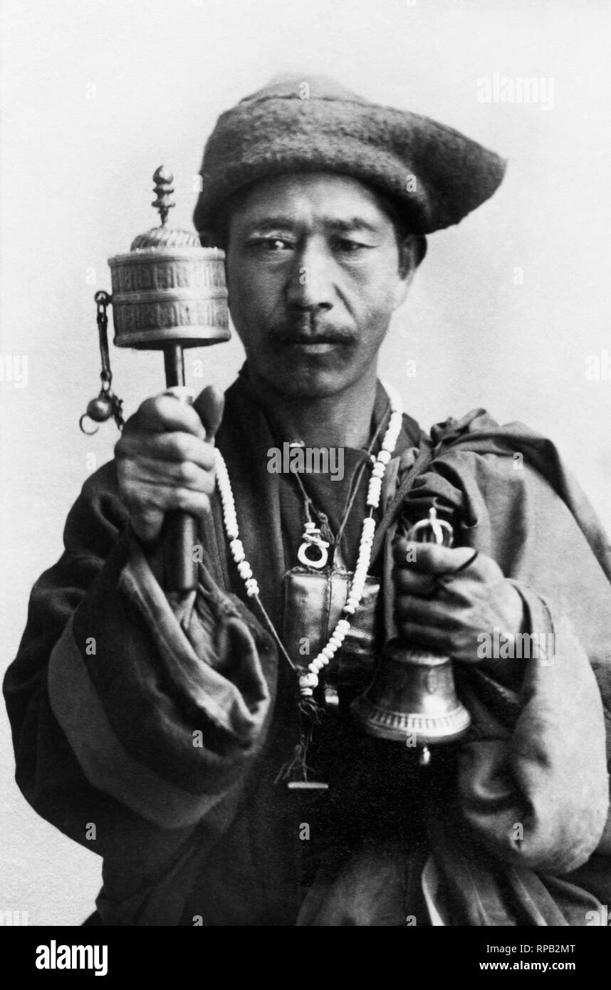 tibetan man, china, asia Stock Photo