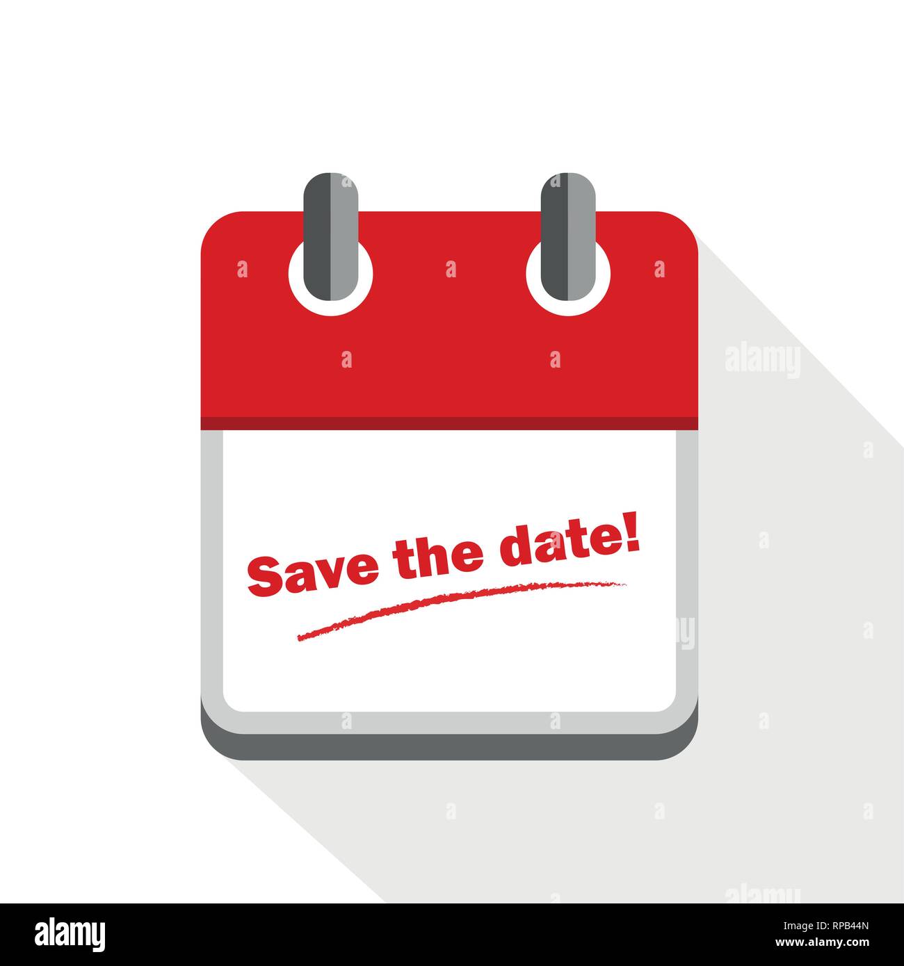 save the date red calendar icon vector illustration EPS10 Stock Vector