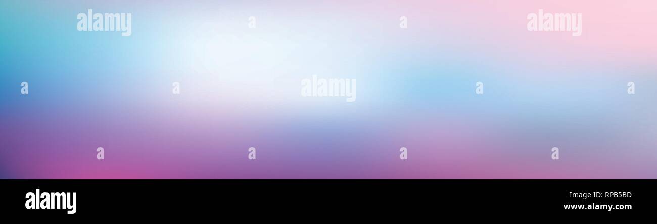 Simple wide banner gradient pastel purple pink and blue abstract background for banner design Stock Vector