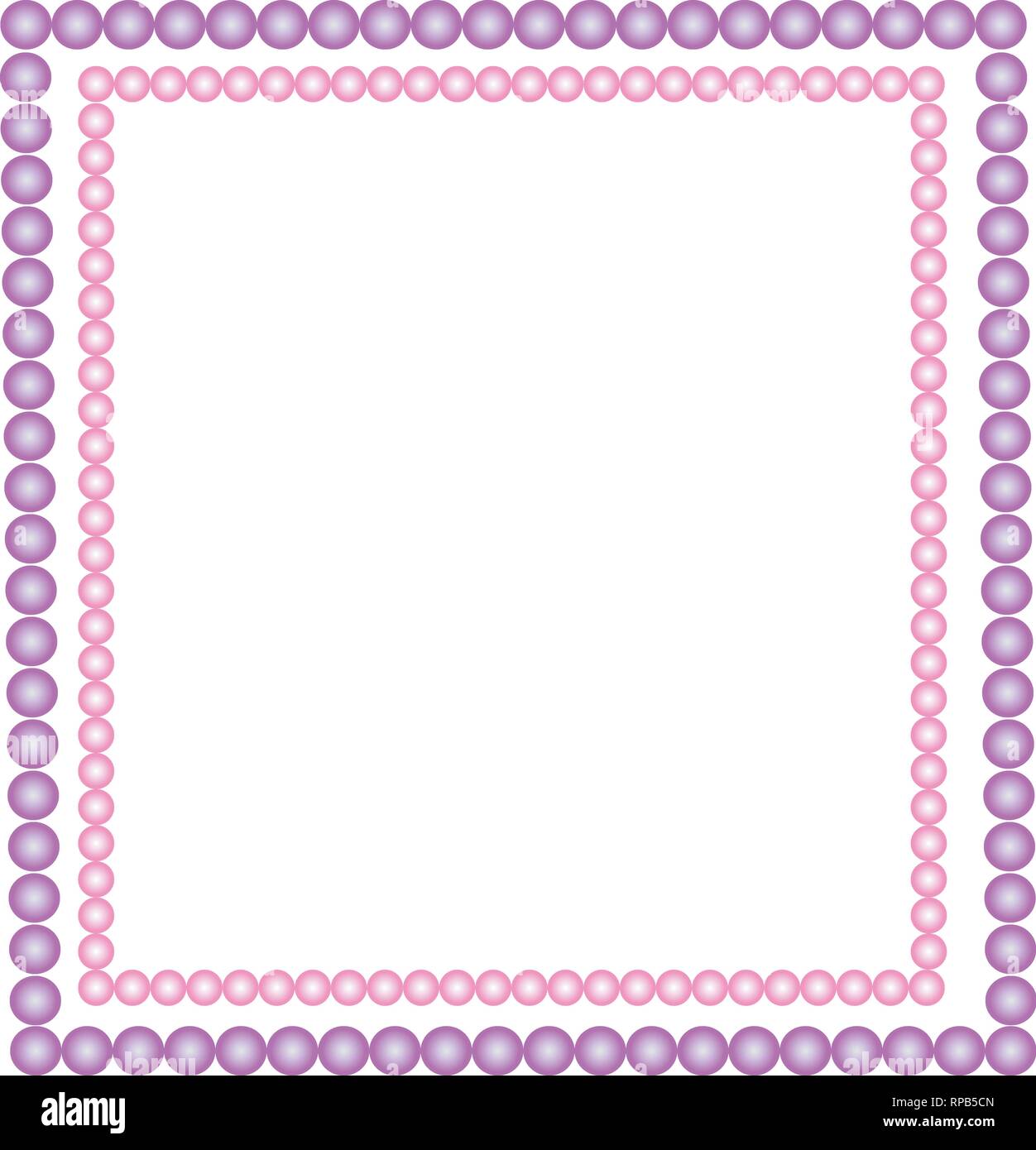 Vector illustration of pink and purple beads, background Stock Vector