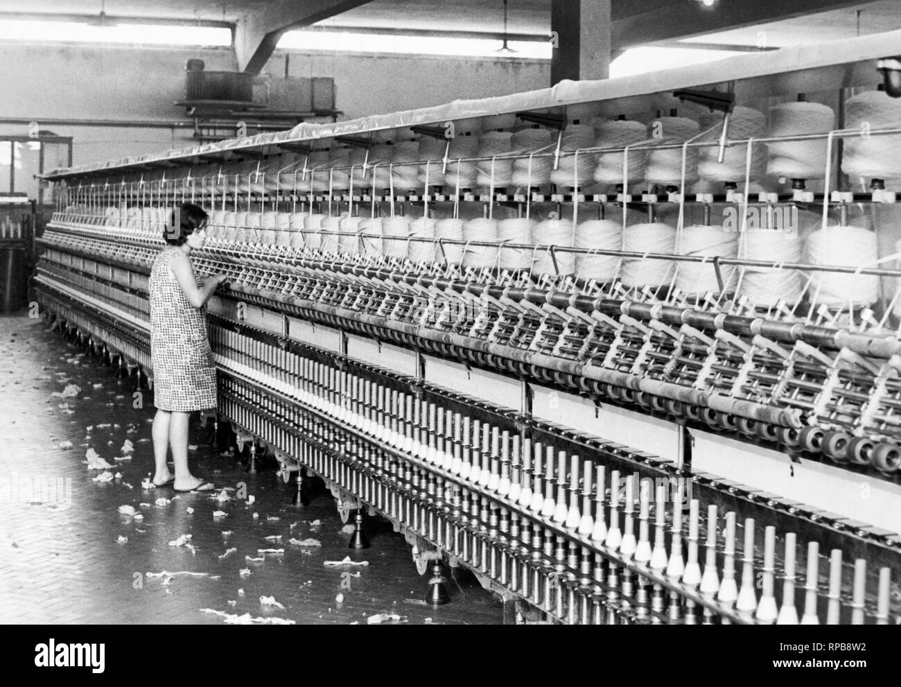 textile industry, italy 1964 Stock Photo