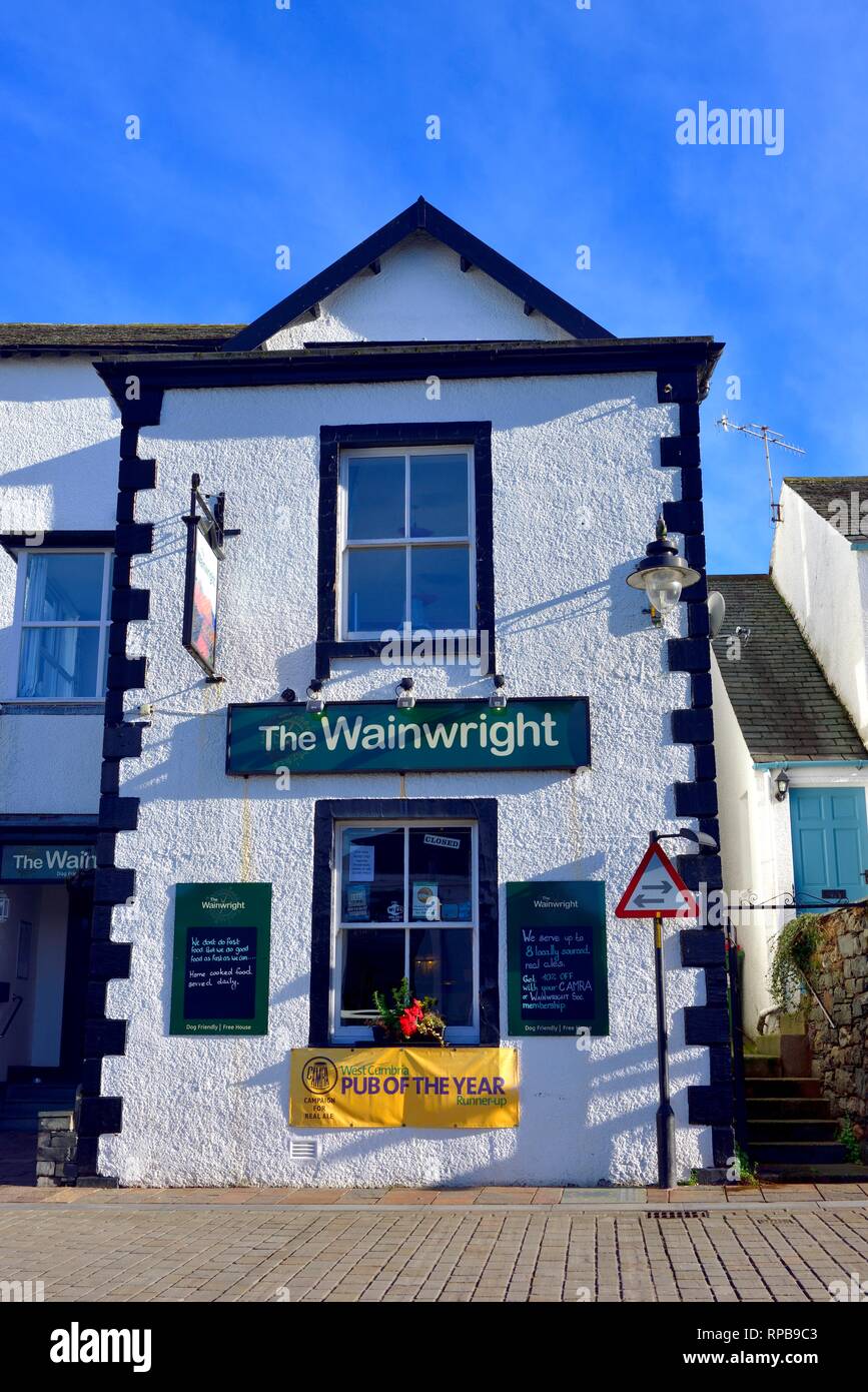 The Wainwright public house, Keswick, town centre,Lake District, Cumbria,England,Uk Stock Photo