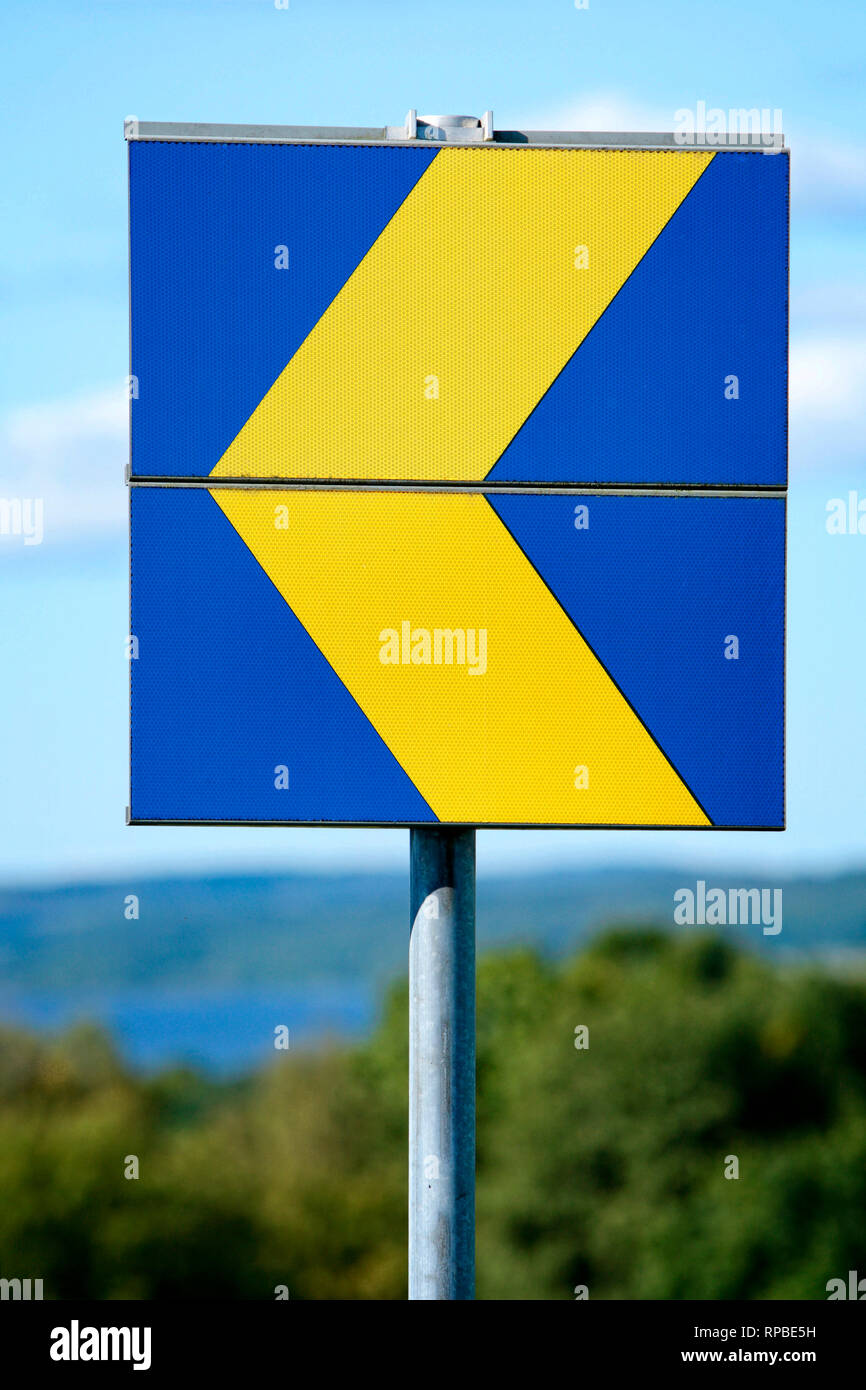 Road sign curve Stock Photo - Alamy
